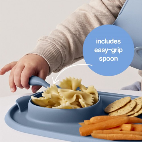 B.Box Roll + Go Mealtime Mat with Spoon | Travel Friendly | 6 months+